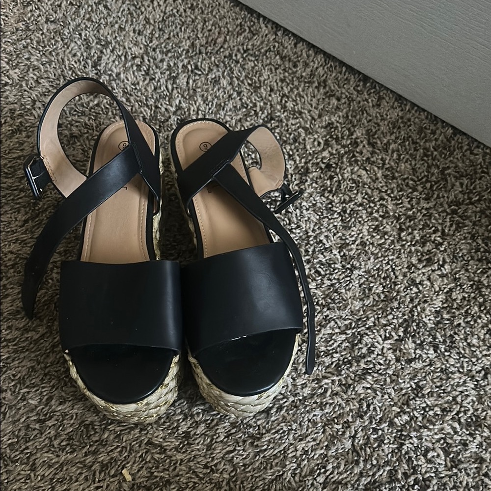 Black Espadrille Sandals